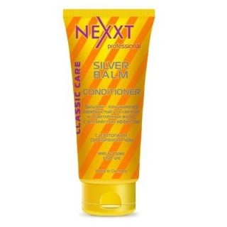 Бальзам-кондиционер серебристый для светлых и седых волос с антижелтым эффектом Nexxt Professional