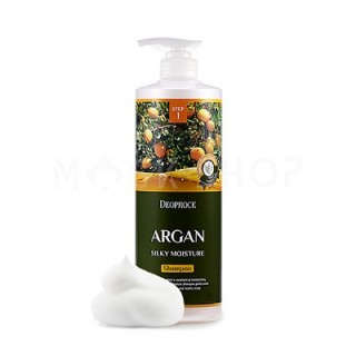 DEOPROCE Argan Silky Moisture Shampoo Увлажняющий шампунь с маслом арганы 1000ml